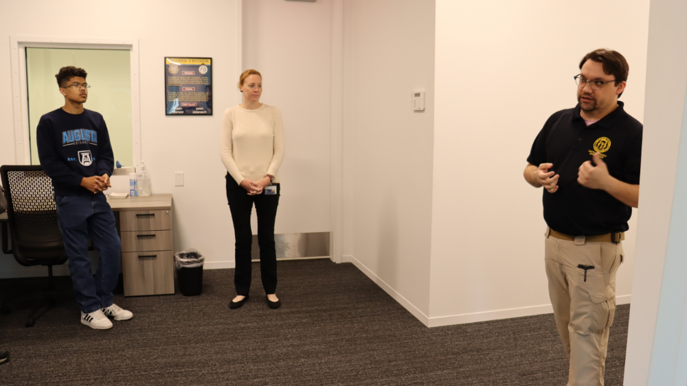 woman speaking to audience