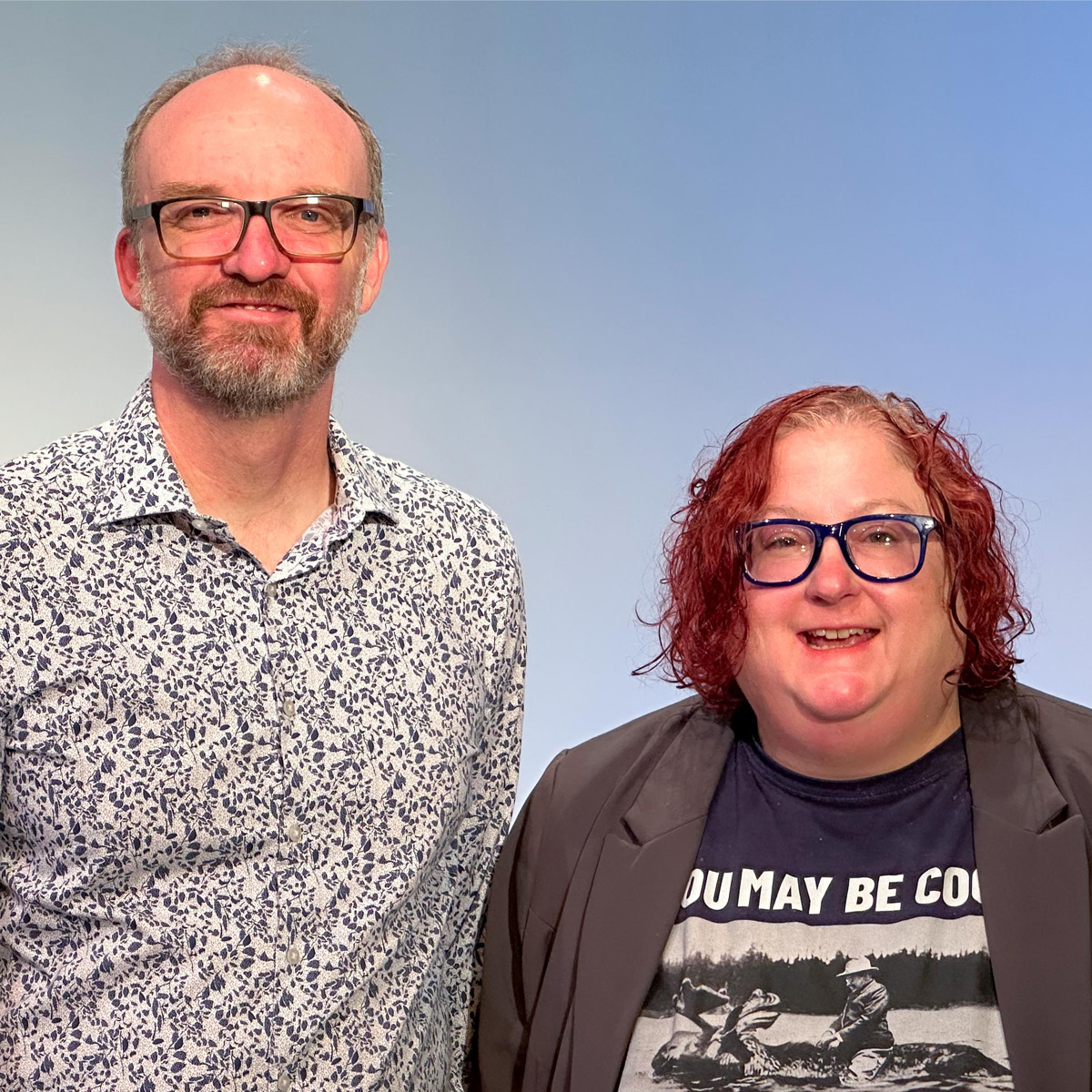Drs. Goss and Nugent smile for the camera